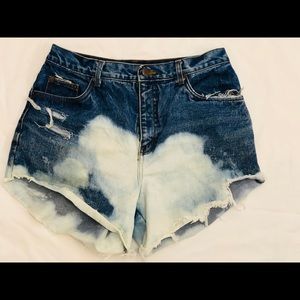 Bill Blass destroyed high waisted shorts